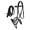 Black/Pink, variant on Horse Western Leather Beaded Bitless Sidepull Bridle Reins 77RS06PK-F