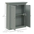thumbnail image 3 of kleankin Bathroom Wall Cabinet, Over Toilet Storage Cabinet, 3 of 10
