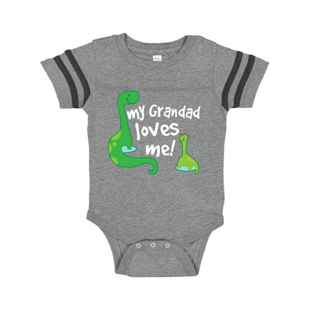 

Inktastic Grandad Loves Me Dinosaur Gift Baby Boy Bodysuit