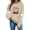 Khaki—Women's Halloween Costume, variant on Halloween Sweatshirts Women Cute Ghost Print Pullovers Stretch Work Round Neck Long Sleeve Sweater Tops Halloween Costumes Pink XXL