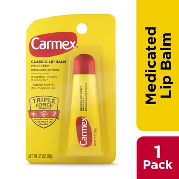 Carmex Medicated Lip Balm Tube, Lip Moisturizer for Dry, Chapped Lips, 0.35 oz, 1 count