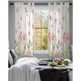thumbnail image 3 of Pink Spring Floral Sheer Curtains 45 Inch Length 2 Panels Set for Living Room/Bedroom, Pastoral Flowers Farmhouse Rustic Kitchen Curtains Grommet Semi-Sheer Curtains Window Treatments 42"x45"x2, 3 of 7