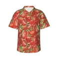 thumbnail image 2 of Yiaed Strawberry Print Hawaiian Shirt for Men Short Sleeve Button Down Shirts Beach Shirts for Men-X-Large, 2 of 5