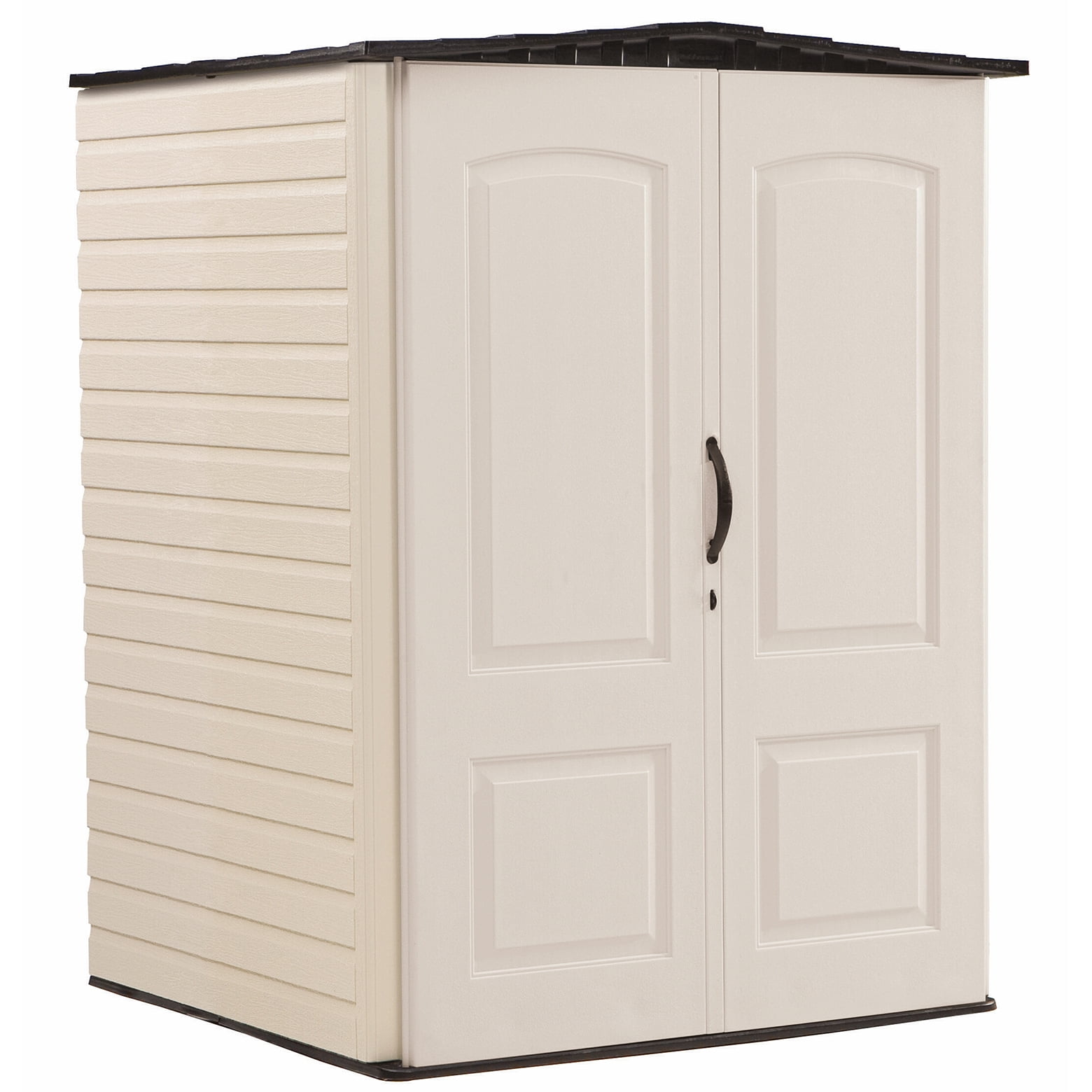 Rubbermaid 5 x 4 ft Medium Storage Shed, Sandstone & Onyx