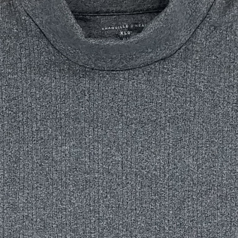 Shaquille O'Neal XLG Big & Tall Mens Gray Htr Mock Neck Long