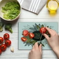 thumbnail image 4 of Enjoy the Little Things Cutting Board, Floral Bouquet with Inspirational Message Positivity, Decorative Tempered Glass Cutting and Serving Board, Small Size, Yellow Off White Black, by Ambesonne, 4 of 5