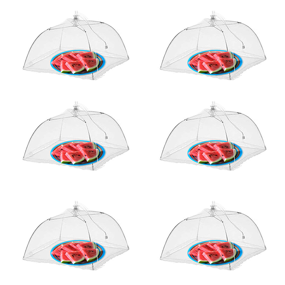 Vcekinn (6 Pack) Food Covers Large and Tall 17x17 Pop-Up Mesh Tent Umbrella  for Outdoors, Screen Tents, Parties Picnics, BBQs, Reusable and Collapsible  - Walmart.com