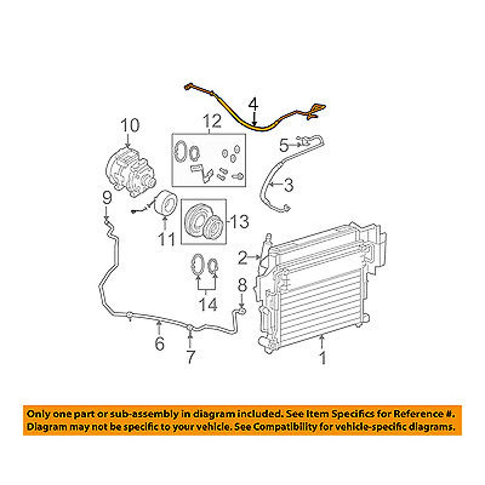 Jeep CHRYSLER OEM 0608 Commander AC A/C Air ConditionerSuction Line 55037862AE