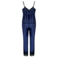 thumbnail image 4 of POTETI Satin Silk Set for Women Blue Lace Underwear Cami and Shorts, 4 of 9
