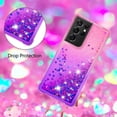 thumbnail image 4 of Funda para Samsung Galaxy S21 Ultra 5G Transparente con Brillos Carcasa Protectora Antigolpes con Glitter Brillante, 4 of 5