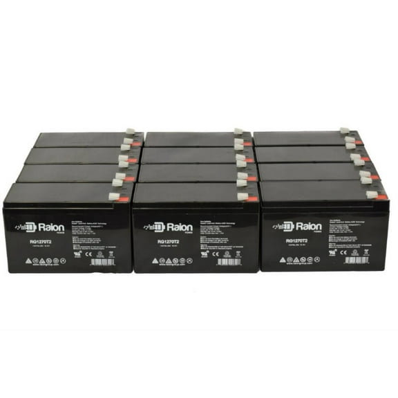 Raion Power 12V 7Ah Replacement Alarm Battery for ADI 5140XM - 12 Pack