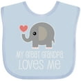 thumbnail image 3 of Inktastic My Great Grandpa Loves Me Boys or Girls Baby Bib, 3 of 4