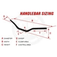 thumbnail image 7 of Tusk T-10 Aluminum 7/8" Handlebar, Mini High Bend, Blue, 7 of 7