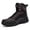 Black and Brown, variant on Men's Steel Toe Work Boots 8 inch Lightweight Comfortable Indestructible Puncture Proof for Industrial Construction Warehouse Roofing Logger Riding Safety,Black
