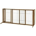 Richell Deluxe Freestanding Pet Gate with Door, 28"H