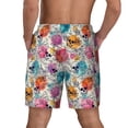 thumbnail image 2 of Lsque Mens Swim Trunks Skulls and Roses Pattern - Bathing Suit Compression Liner - Beach Swim Shorts Swimwear - (S-3XL) - Stretch Quick Dry -Large, 2 of 9