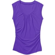 Juniors Plus Ruched V-Neck Top