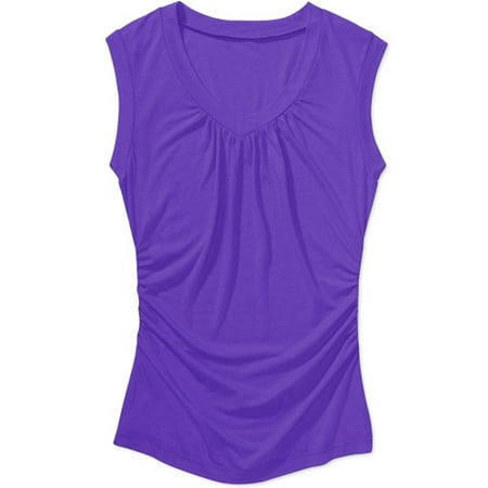 Juniors Plus Ruched V-Neck Top