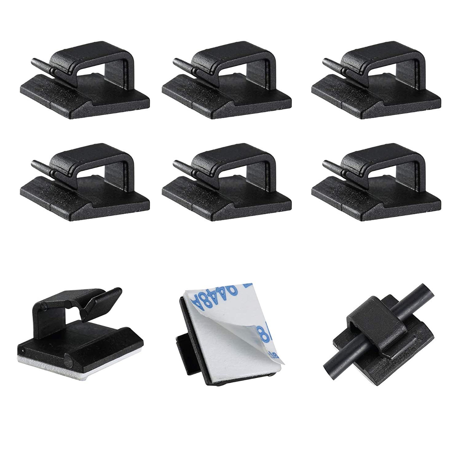 Bates Cable Clips, 30 Pack, Black, Cable Clip, Wire Holders, Cord