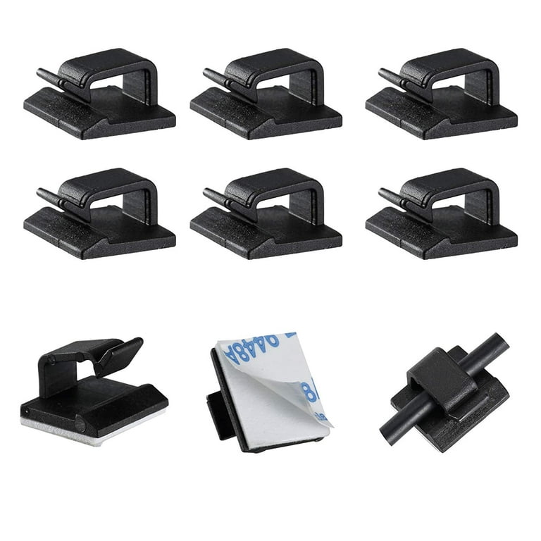 Bates- Cable Clips, 30 Pack, Black, Cable Clip, Wire Holders, Cord Holder,  Wire Hooks, Cord Clips, Wire Clips Adhesive, Adhesive Cable Clips, Cable