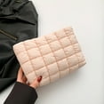 thumbnail image 6 of KGOTA Quilted Travel Makeup Pouch Puffy Makeup Organizer Storage Bag with Zipper Cosmetic Organizer Case Solid Color for Women and Girls, 6 of 10