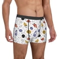 thumbnail image 5 of Men's Boxer Briefs, Rocket Planets Soft Comfy Mens Underwear Boxer Briefs Breathable With Widen Waist, 5 of 7