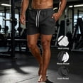 thumbnail image 2 of JTSRKL Mens Quick Dry Mesh Liner Shorts Drawstring Gym Side Pockets Breathable Short Pants Lightweight Summer Workout Training Sport Bottoms, 2 of 8