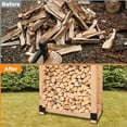 thumbnail image 5 of Outdoor Firewood Racks - 8 Pack Log Storage Rack Bracket Kit, Adjustable Heavy Duty Powder Coated Steel Holder,Fireplace Wood Storage, Log Holder, 5 of 5