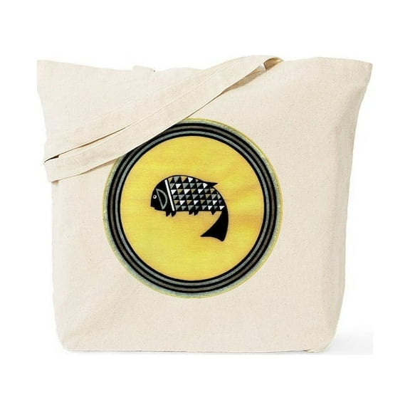 CafePress - MIMBRES LONE FISH BOWL DESIGN Tote Bag - Unisex Canvas Tote Bag, Beige, 1-Piece