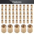 thumbnail image 4 of Wekity M3x6mm Female Thread Knurled Nuts,200PCS Hx4mm OD Brass Threaded Insert Embedment Nuts Hydraulic Welded Joint Injection Molding Assortment Kit for 3D Printing Injection Molding-0621, 4 of 5