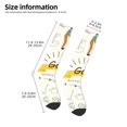 thumbnail image 2 of Fotbe Golf Icons And Golfer Calcetas Divertidas Estampadas para Hombre y Mujer, Calcetas de Algodón hasta la Rodilla para Caminar, Correr, Enfermería y Embarazo, 2 of 6