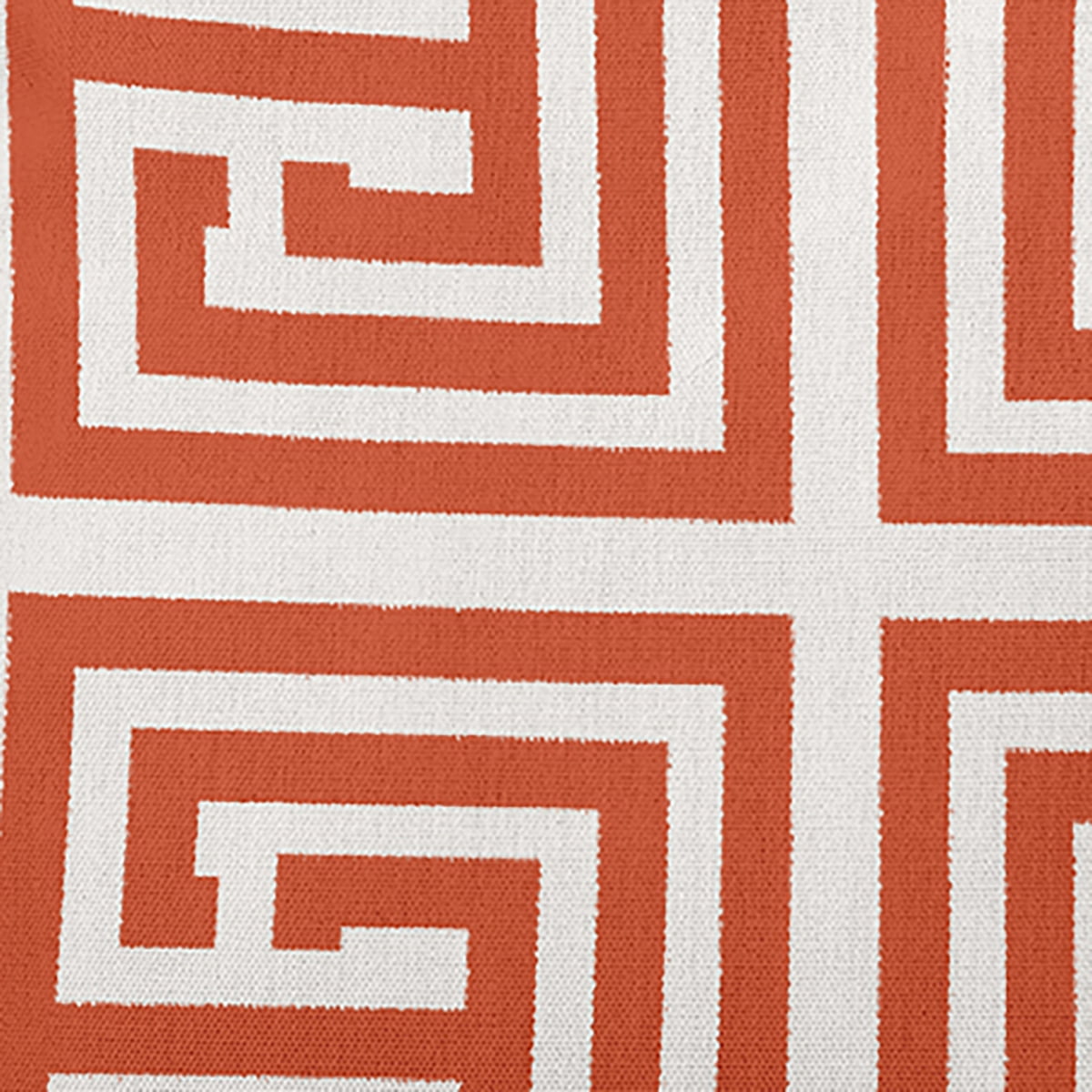 18"x18" Simply Daisy Greek Key Poly Accent Pillow, Orange Qty 1