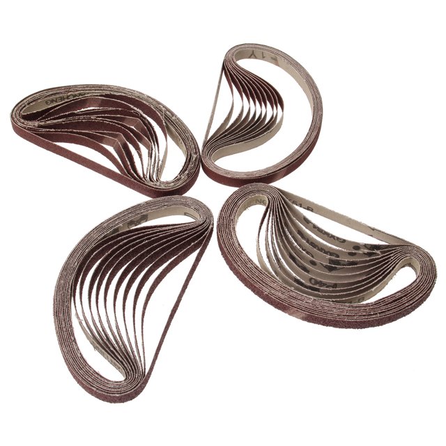 10 unids 13x457 mm Cinturón de lijado de pulido abrasivo for cinturón lijador amoladora taladro for molienda for accesorios de Grit 40/60/80/120