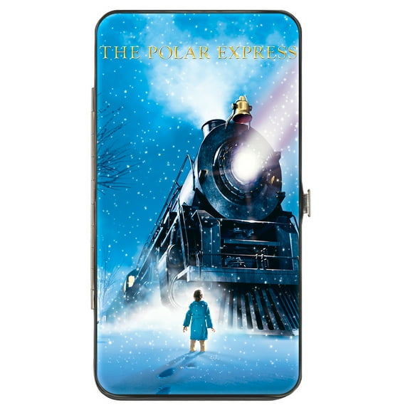 Warner Bros. Holiday Movies Wallet, Hinged, The Polar Express Engine Car Light Beam Scene, Vegan Leather
