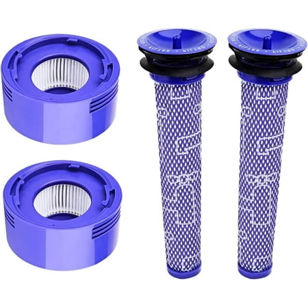 4 Pack Replacement Kit Pre & Post Motor HEPA Filters for Dyson V7 V8 SV10 SV11 Absolute Animal Motorhead Vacuum Cleaner Part # 965661-01 & 967478-01