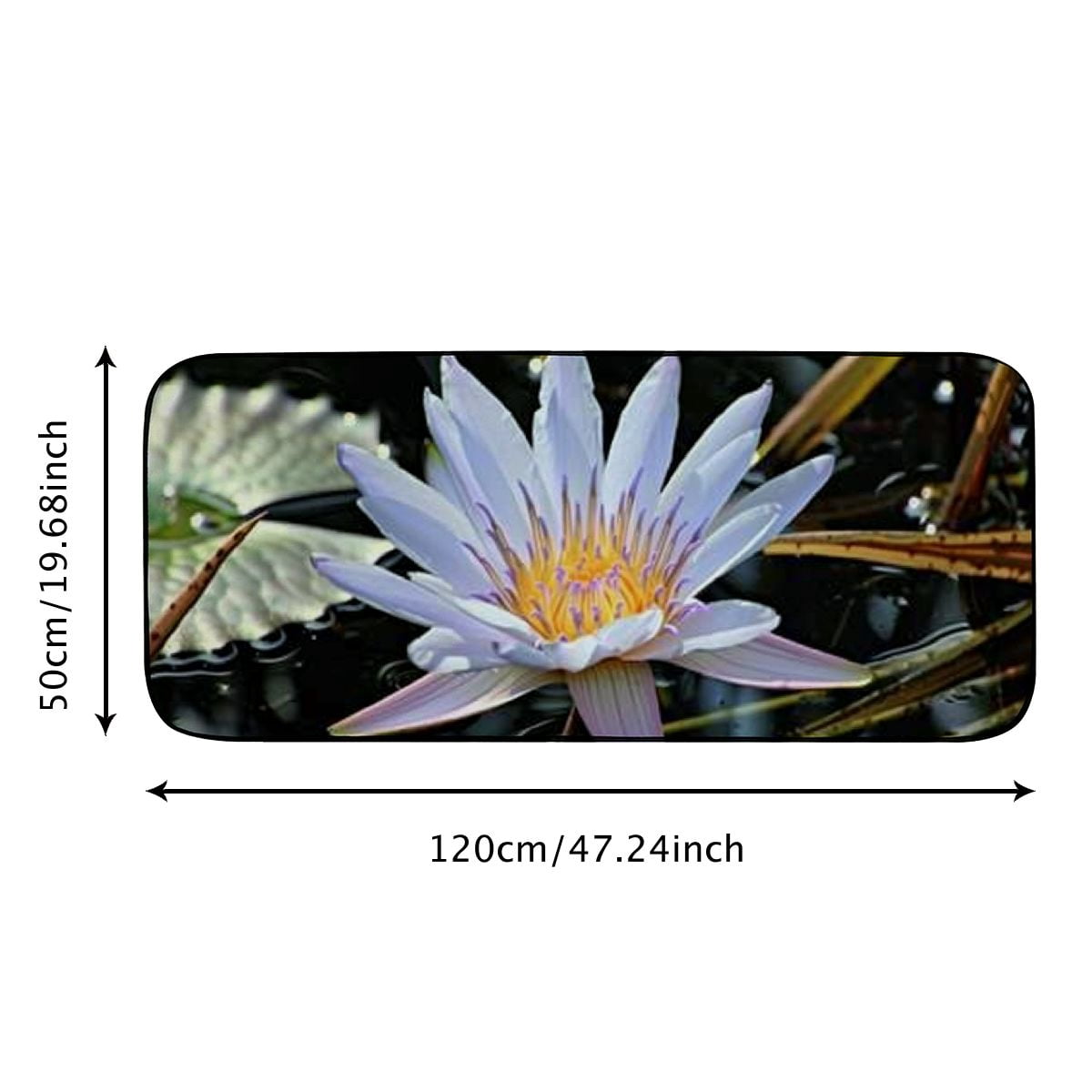 Heduofu Decorative Door Mat, Door Mat with Non-Slip Rubber Backing, Easy Cleaning, Traps Dirt, Rug for Entry, Patio, Garage  - Plant Nature Flower Leaf Petal 19.68*47.24 in
