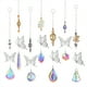 thumbnail image 1 of 7 piezas de atrapasueños de cristal de mariposa, candelabro de cristal, decoración de prisma, ventana de jardín, coche, boda, 1 of 5