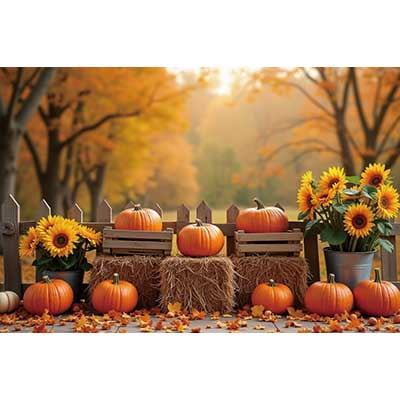 Thanksgiving Autumn Photo Studio Background Village Park Scarecrow Backdrop Childr's Farm Harvest Photography Supplies
