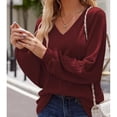 thumbnail image 2 of Camisas de mujer de manga larga, suéteres elegantes de manga larga, tops casuales., 2 of 5