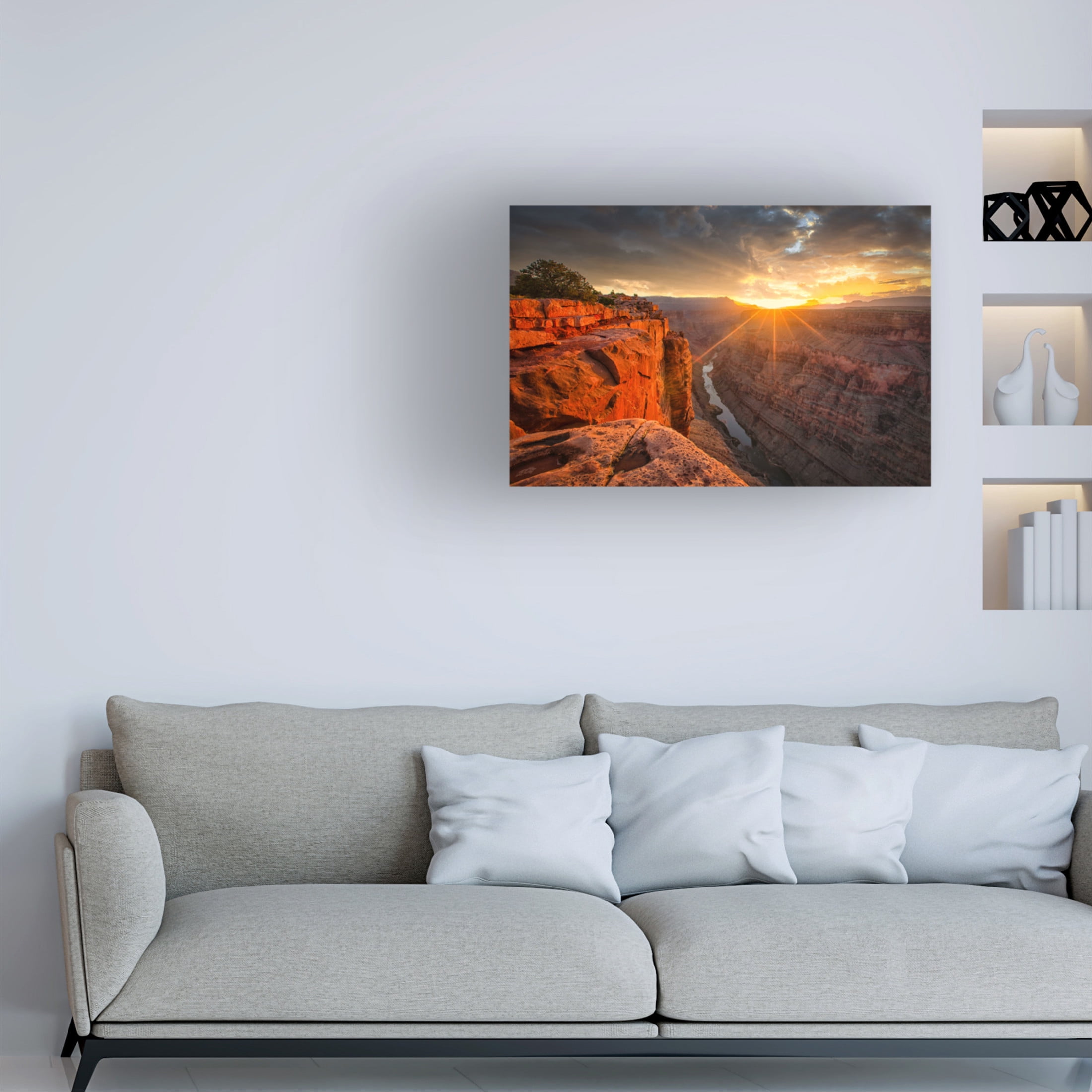 Trademark Fine Art Michael Zheng Sunrise Over The Grand Canyon Canvas Wall Art