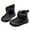 Black, variant on Winter Warm Lined Ankle Boots For Girls Non Boots With Soft Sole Casual For Toddler Kids Outdoor Play,Side Zipper Combat Boots Sizes 6.5 Little Kid(1-1.5 Years)