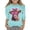 Sky Blue, variant on HNMKIU Girls Tops Cropped Sleeves Tee for Young Fashion Lovers Playful Valentine's Day Styled Comfort Tee for Girls Black,13-14 Years