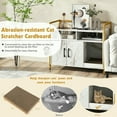 thumbnail image 2 of Spaco Hidden Cat Washroom with Double Doors and Scratch Cardboard-White,Cat Litter Box Enclosure, Cat Litter Box Furniture, Pet Crate, Cat Washroom Cabinet, Fits Most Litter Box, 2 of 10