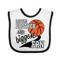 Inktastic Little Brother and Biggest Fan Basketball Player Boys Baby Bib