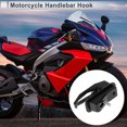 thumbnail image 2 of Gancho colgante para motocicleta Cuadrado Soporte para casco de motocicleta Equipaje Bolsa para scooters bicicletas Negro 78mm de longitud, 2 of 7
