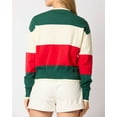 thumbnail image 5 of Women Christmas Knit Sweater Long Sleeve Crewneck Sequins Letter Striped Xmas Holiday Pullover Tops, 5 of 6