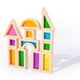 thumbnail image 2 of Bloques de construcción apilables de 25 uds., bloques de de madera, juguetes Montessori, formas de colores, aprendizaje temprano para regalos, 2 of 8