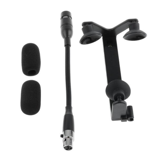 Micrófono de condensador con clip para instrumento, fácil instalación, unidireccional, para guitarra. 4 pin normal