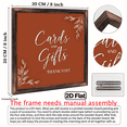 thumbnail image 3 of 1pc Brown Cards and Gifts Wedding Table Decor - Elegant Cards and Gifts THANK YOU Sign with Floral corner accents, - for Wedding Reception, Bridal Shower, Anniversary - Wood Decoration, 3 of 9