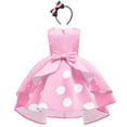 thumbnail image 3 of IBTOM CASTLE Toddler Baby Girl Polka Dots Mini Tutu Dress Mouse Ears Princess Costume Kids Birthday Fancy Dress up Halloween Christmas Carnival Party Cosplay Clothing Set 2-3 Years Pink, 3 of 9
